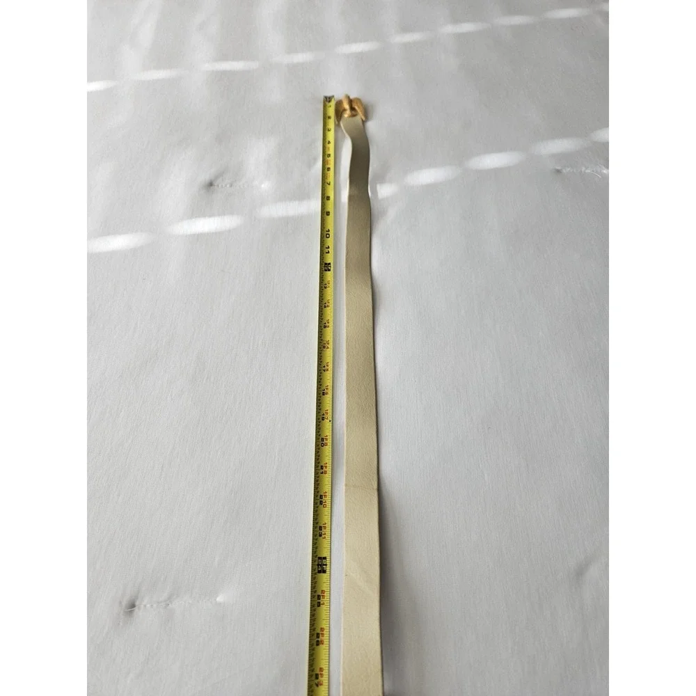 Vtg 1973 Mimi Di N Ivory Cream Leather Gold Buckle Love Birds Sparrows Belt - Picture 9 of 12